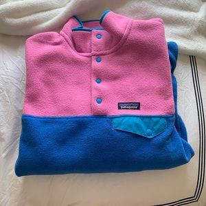 NWT RARE patagonia pink and blue synchilla